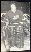 Bob Bassen team photo / post card autograph, 1964 Detroit Red Wings