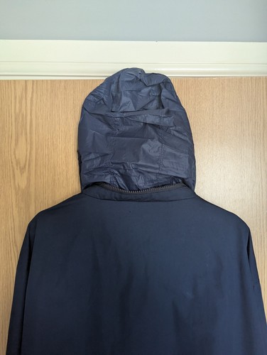 Vintage Polo Ralph Lauren Retford Mens Blue Hidden Hood Windbreaker Jacket - Picture 9 of 10