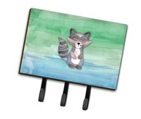 Caroline's Treasures Raccoon Watercolor Leash Or Key Holder on sale Caroline's Treasures Raccoon Watercolor Leash Or Key Holder on sale