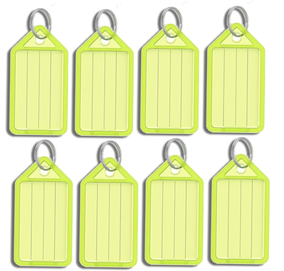 CLICK TAGS KEY TAGS KEYRINGS MIX COLOUR PLASTIC ID NAME LABEL 10 25 50 ...
