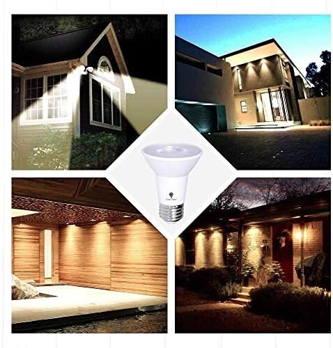 Outdoor LED Flood Light Bulb 8W 75 Watt Dimmable Waterproof 5000K Cool White