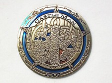 2007 Castle Man Personal Coin - Antique Silver Finish - New Unactivated Geocoin