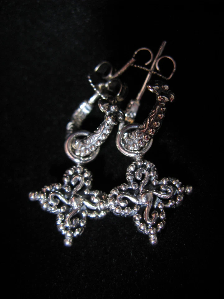 PENDIENTES DE PIEDRAS PRECIOSAS CON ARO FLOR DE LOTO TOPACIO IOLITA BARBARA BIXBY DISEÑADOR Regalo Foto 3 de 3