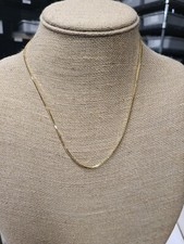 10K Yellow Gold Square Folded Box 20 Inch Chain