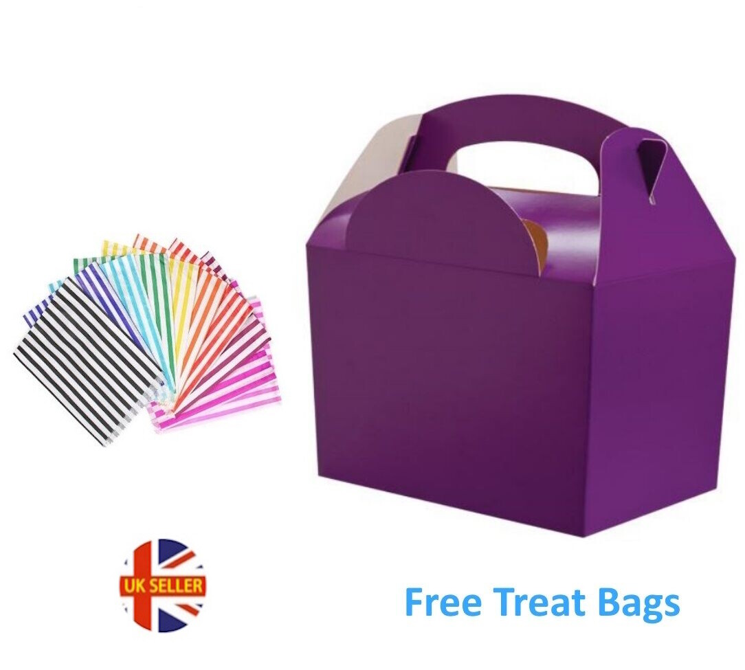 30 cajas de almuerzo de comida para fiesta de cumpleaños y bolsas de pastel dulce GRATIS para dulces