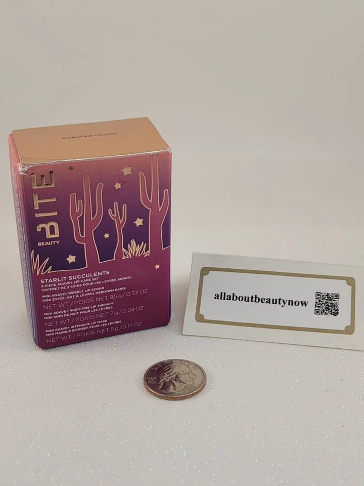 BITE BEAUTY Agave+ Terapia Labial Nocturna Máscara Labial Intensiva Conjunto Exfoliante Labial RARO Foto 3 de 4