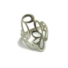 Stylish Sterling Silver Ring Hallmarked Solid 925 Flower Perfect Quality Empress