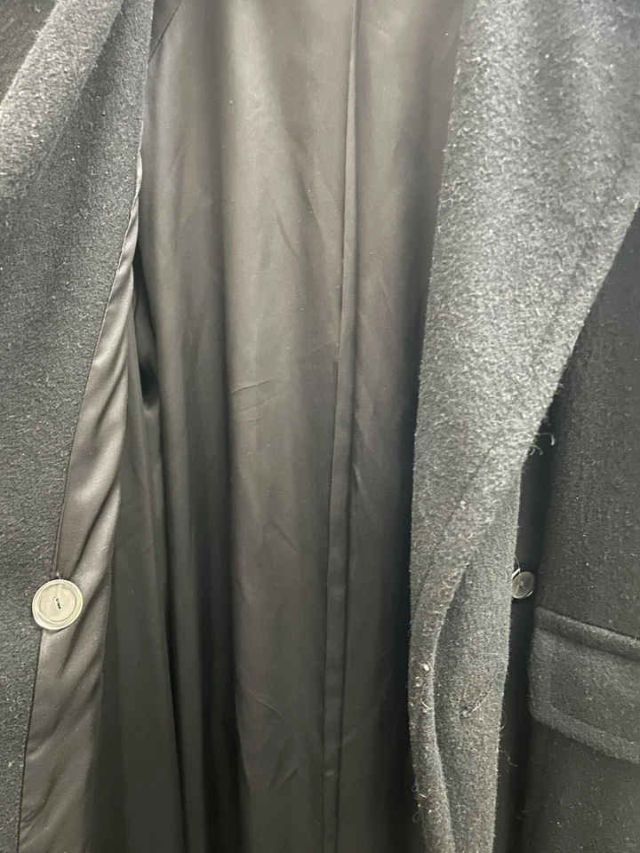 RARE! Vintage TOGETHER Black 75% Wool Long Coat Size 4 - Image 4 of 4