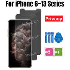 Tempered Glass Privacy Screen Protector For iPhone 6 7 8 X XR XS 11 12 13 3Pcs