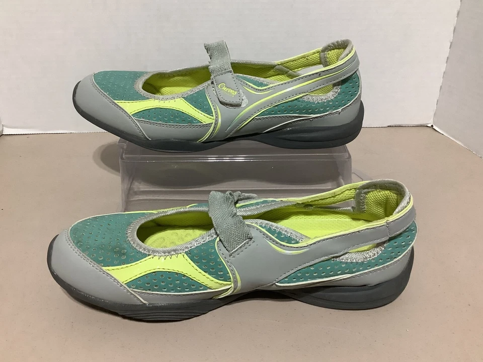 Curves para Mujer Talla 9.5 Gris Turquesa Verde Elástico Cómodo Trail Zapatos para Agua Foto 3 de 4