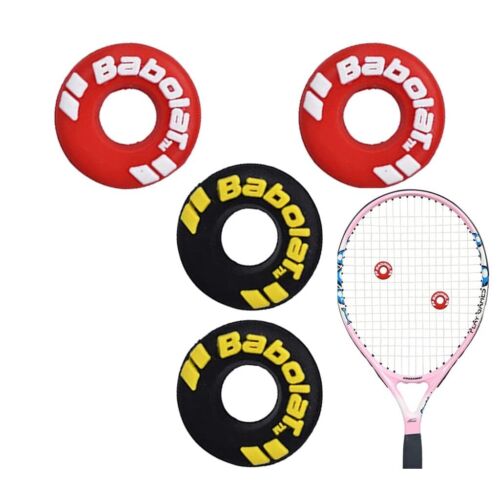 4 Pcs Tennis Vibration Dampeners Rubber Racquet Shock Absorbers Creative Tire...