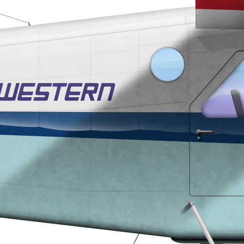 DHC DHC-2 BEAVER CF-FHB PACIFIC WEST 1953 - A3+ Profile Print - Bild 4 von 4