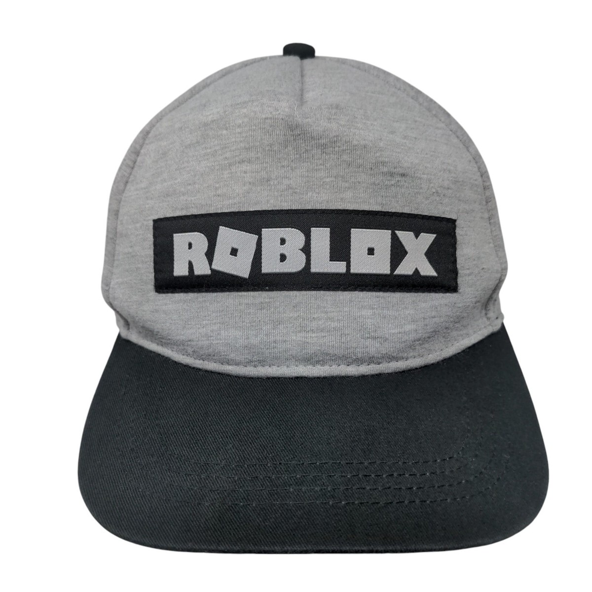 Roblox Patch Snapback Hat Gray Youth OSFM Adjustable