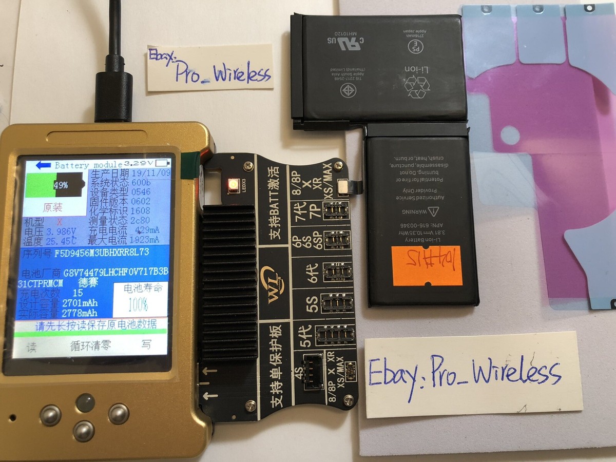 iPhone X ホワイト バッテリー79% Genuine Apple iPhone X 2716mAh Battery With 95%-99% Capacity APN