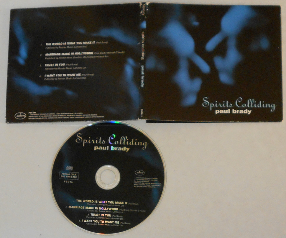 Paul Brady Four Song Promo CD From The 1995 Spirits Colliding Album