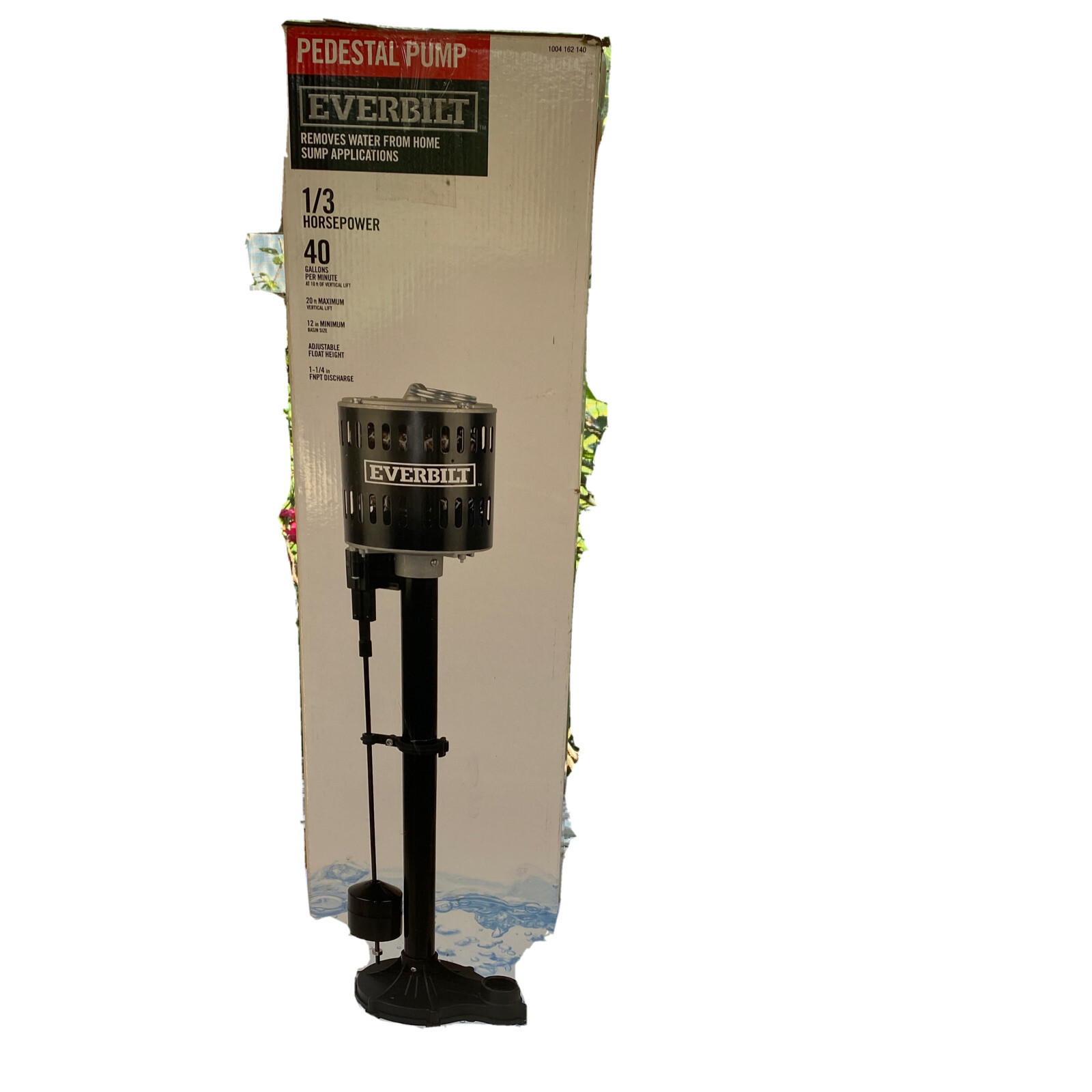 Everbilt Pedestal Pump 1/3 HP 40gpm eBay