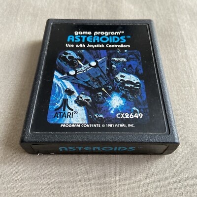 Asteroids (Atari 2600 1981 Clean Tested) CX2649 Video Game Cartridge ONLY Arcade