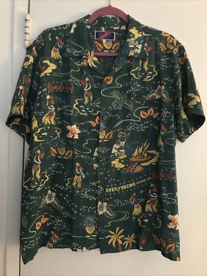 Best Made Co. Hawaiian Rayon Men's Loop Collar Camp Shirt  Japanese Fabric Sz M
