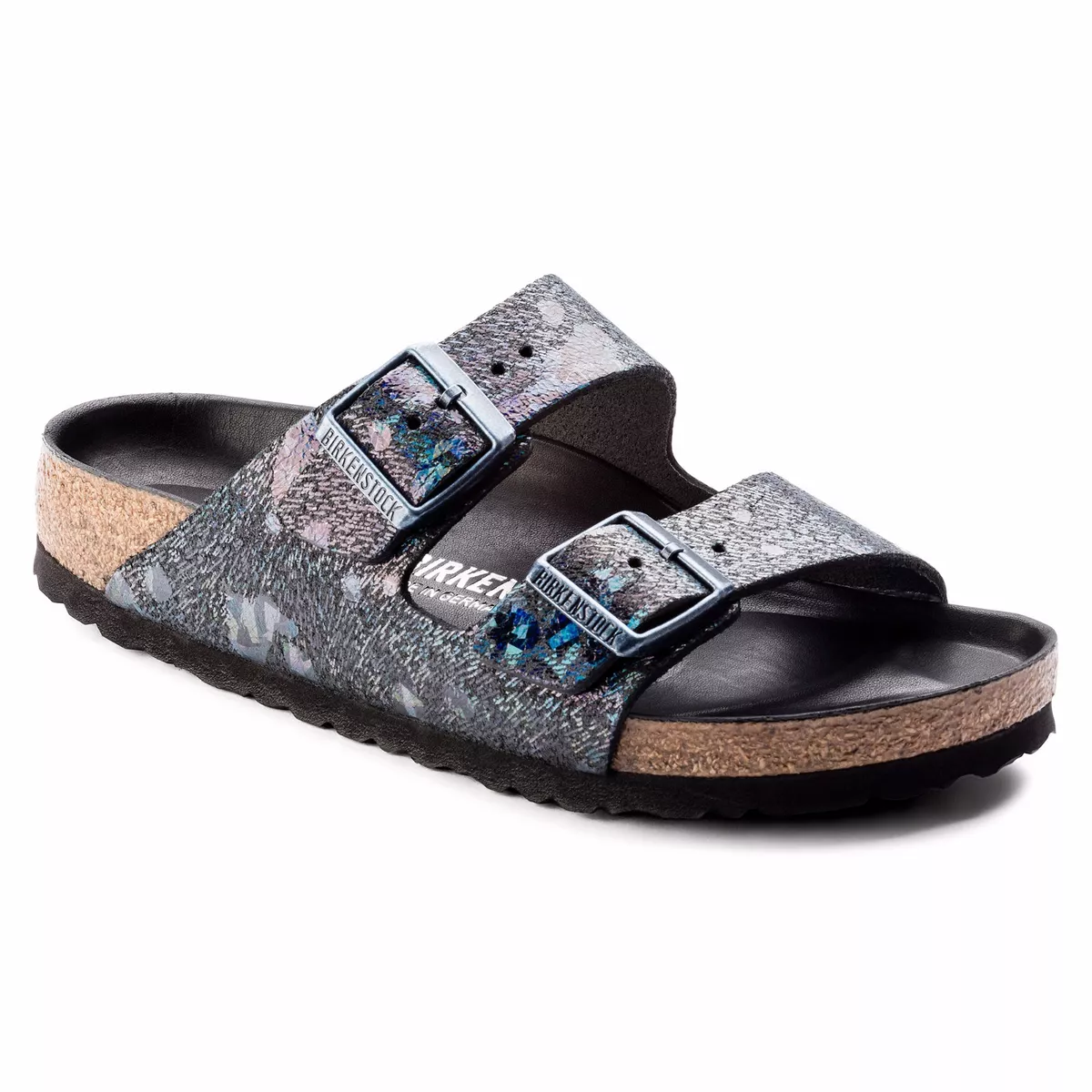 Black metallic cheap birkenstock