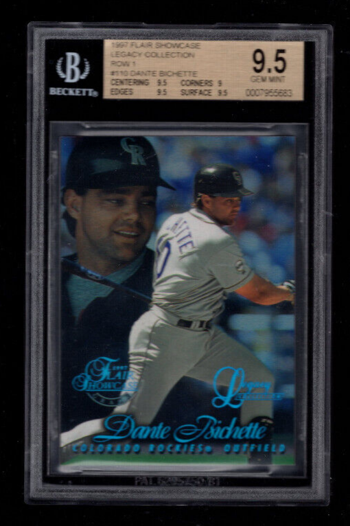 1997 FLAIR SHOWCASE ROW 1 LEGACY #110 DANTE BICHETTE #25/100 BGS
