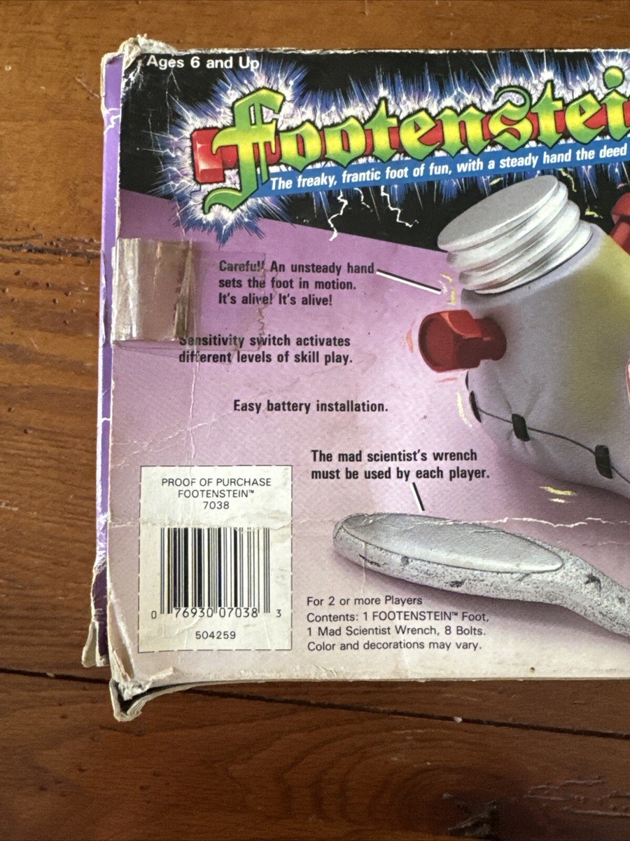 Rare 1988 Footenstein Frankenstein Operation Coleco Games NOS w