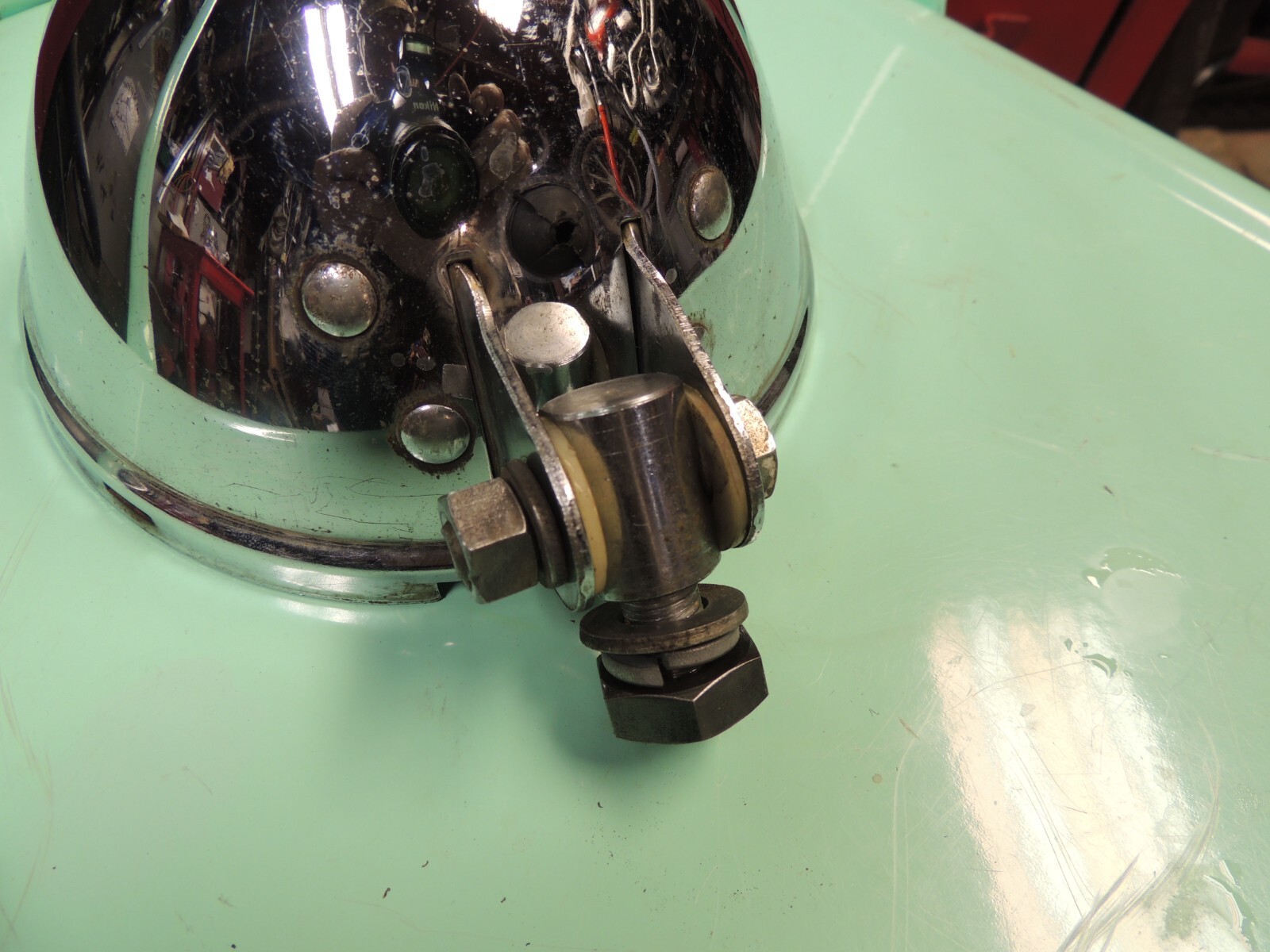 Bates Headlight Bucket, 5 3/4", Used, Very Nice, w/Original Mt. Hardware