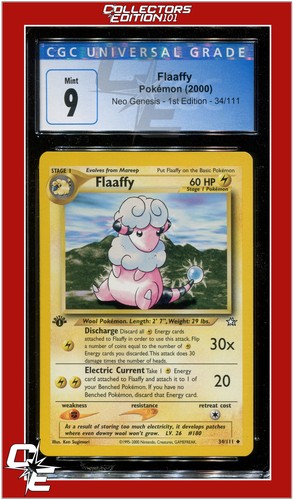 Flaaffy (1st Edition) graded CGC 9 for sale on eBay