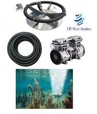 Pond Aeration KIT w/100' PolyTube 36" Diffuser  NEW Pro Grade 1/2HP Pump