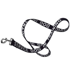 Reflective "SERVICE DOG IN TRAINING" Leash W 1" x L 48" - Black