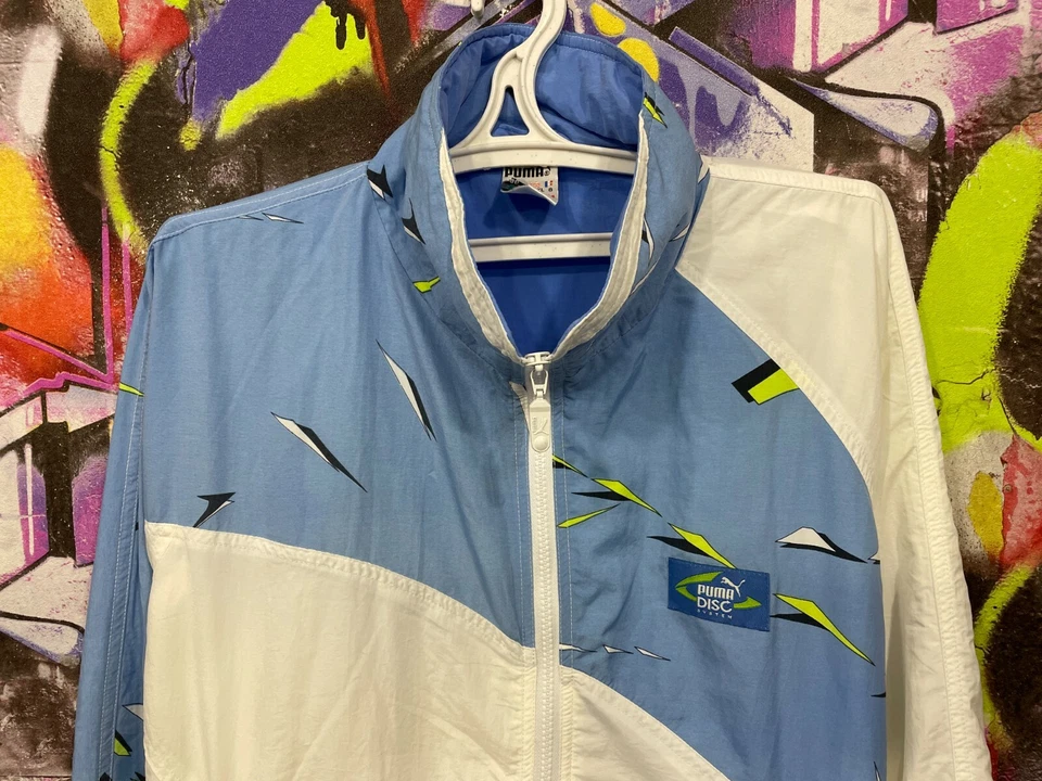 Puma DISC System Kit de Terno Esportivo Vintage Jaqueta Calça Moletom Masculina Tamanho 2XL - Imagem 3 de 4