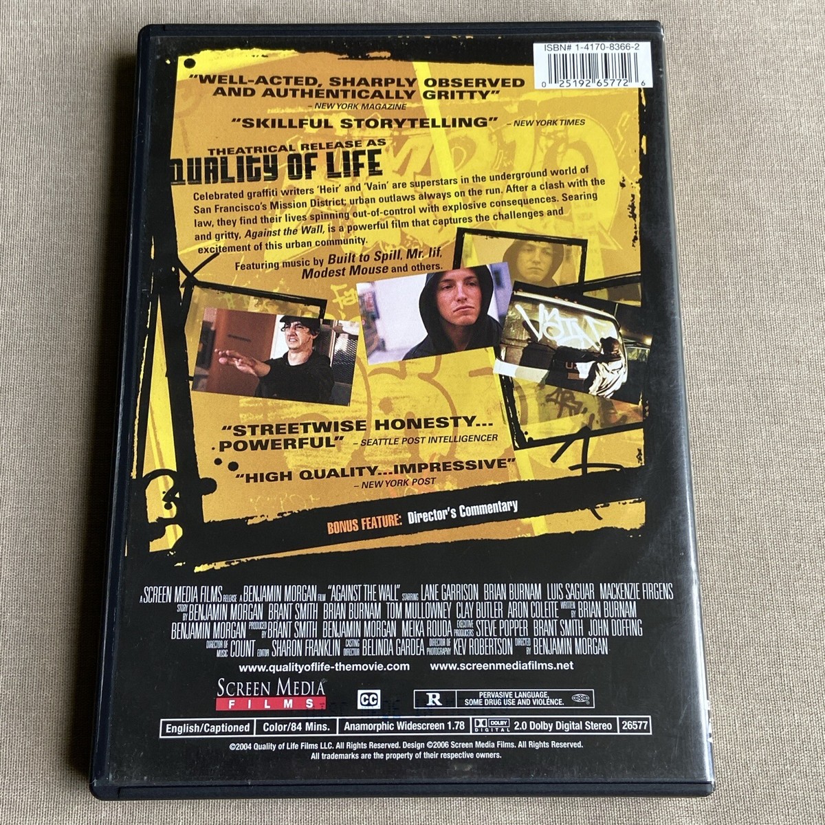 Against The Wall aka Quality Of Life (DVD, 2004) Graffiti Garrison