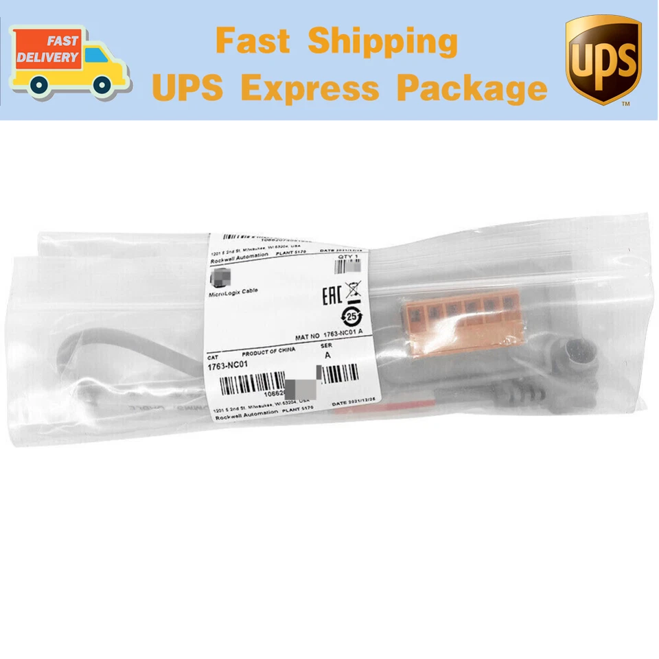 1763-NC01 /A AB Cable New Sealed Expedited Shipping 1763NC01 New GQ1 - Image 2 of 4