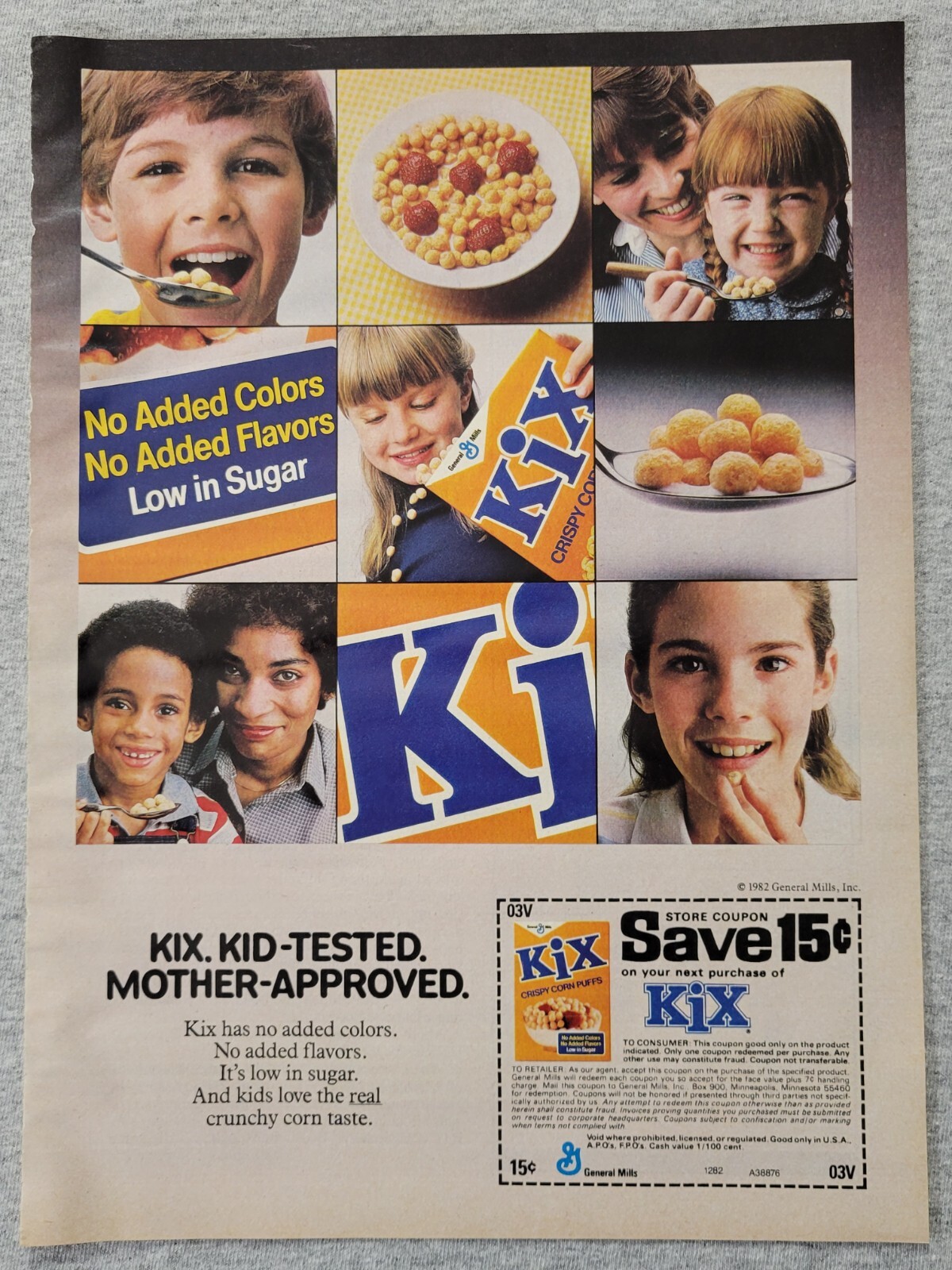 1982 Magazine Advertisement Page Kix Cereal KidTested MotherApproved