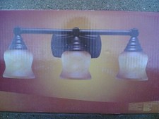 NIB: Nice 3-Light Bathroom Vanity Light dark bronze 