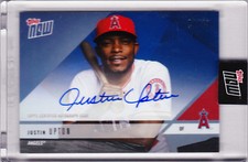 Justin Upton Autograph Angels Road Opening Day 2018 TOPPS NOW OD-170B AUTO 24/49