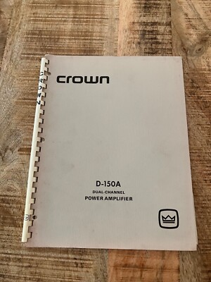 Crown D-150A User Manual