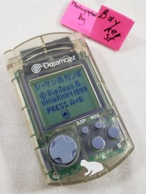 Official SEGA Dreamcast SEAMAN white clear VMU HKT-7000 with batteries Sea man