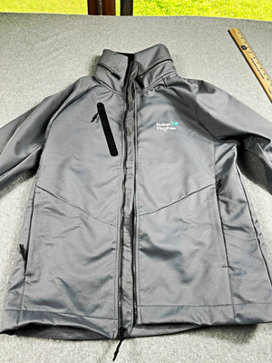 Elevate Men's Gray Softshell Full-Zip Jacket w/ Pockets Baker Hughes Logo M