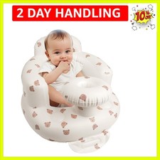 Inflatable Baby Chair with Tray for Babies 3  Up, Blow Up Baby Seat with Bu...
