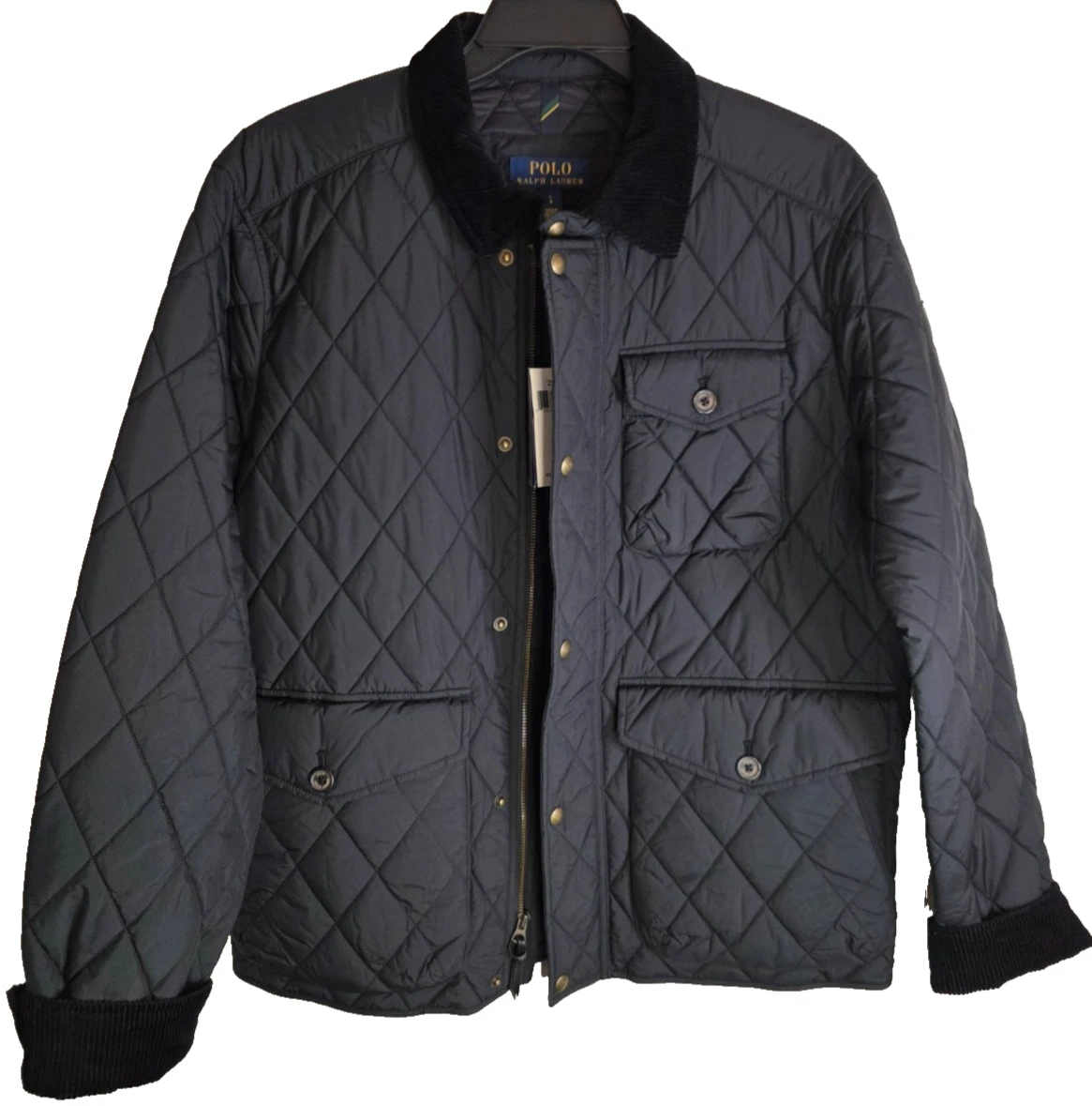 Polo Ralph Lauren Mens Lux The Beaton Quilted Jacket Size Large Black $298