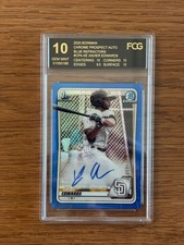 2020 Bowman Chrome Xavier Edwards Blue Refractor  Auto /150 Marlins Gem Mint