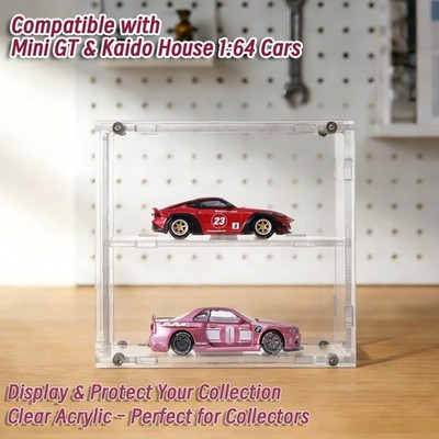 1:64 Diecast Model Car Display Case, Compatible with Mini GT
