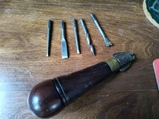 Antique JS & S Fray Multi Tool with 5 different heads, Made In USA, Late 19th 