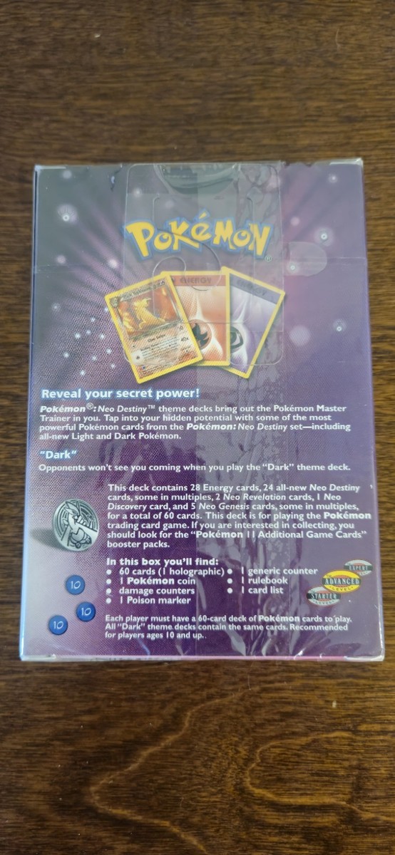 Pokemon Theme Deck Neo Destiny - DARK New Sealed - Vintage Pokemon TCG WOTC  | eBay