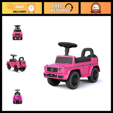 Kids Ride-On Car Stroller Mercedes G-Wagon Push Car with Lights, Horn  Music -