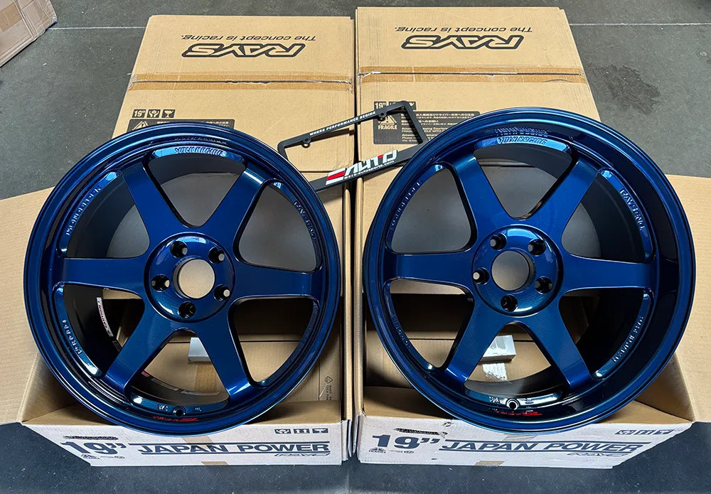 Rays Volk Racing TE37SL Mag Blue Wheel 19