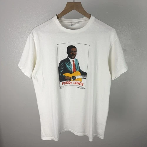 Furry Lewis Robert R Crumb Art Blues Concert Tour T Vintage vintage concert t-shirt, vintage, size L, single stitch, B+ condition