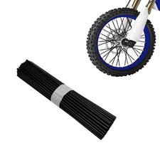 Suvnie 72PCS Dirt Bike Spoke Skins Covers, 9.45  0.39 inches, Black