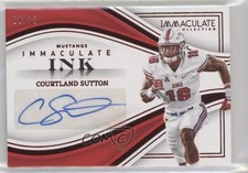 2023 Panini Immaculate Collegiate Ink Ruby 69/75 Courtland Sutton Auto 1co7