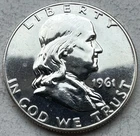 1961 Proof Franklin Half Dollar 90% Silver-INV#8421